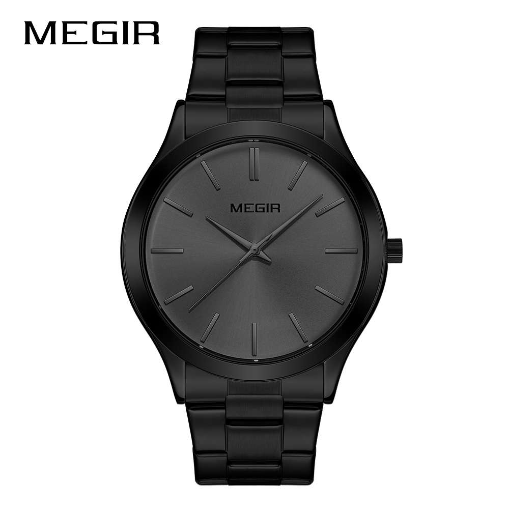 MEGIR Business Luxury Men's Watches Stainless Steel Luminous Waterproof Man Wristwatch Fashion Casual Men Quartz Watch Reloj