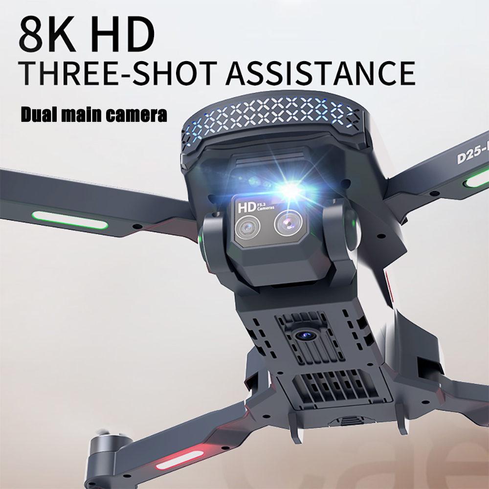 New Drone 8K Professional GPS HD Camera Drones 5G WIFI FPV Video 4k UAV 4.5 Inch Large Screen Remote Control RC Dron D25 PRO MAX