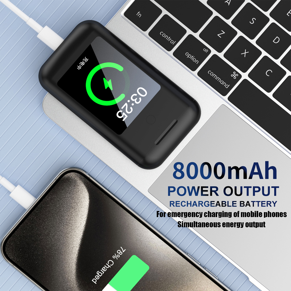 Multifunctional Earphone Bluetooth Build In Power Bank With Touch Screen In Ear Wireless Earphone Multimedia/Game/Custom Wallpap