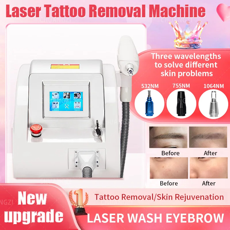 Portable Laser Beauty Machine For Removing Tattoos And Pigmentation Carbon Stripping Machine With Q and NDYAG Switches Best-sell