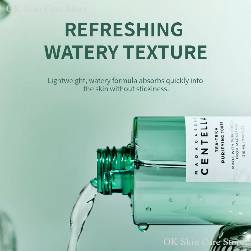 Korean Centella Tea-Trica BHA Foam Cleanser Purifying Toner Face Ampoule Serum and B5 Cream Relief Skincare Beauty Products Set