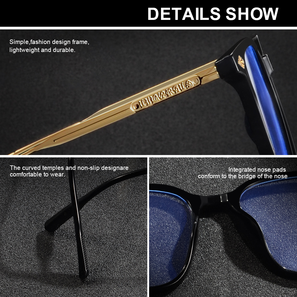 CRIXALIS Matte Progressive Prescription Reading Glasses Men Square Anti Blue Light Photochromic Optical Myopia Eyewear Women