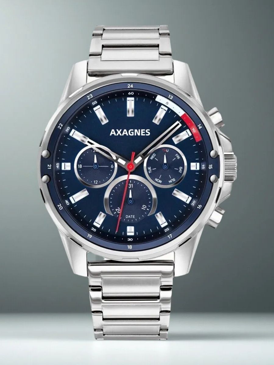 Original -TM- men's analog multifunctional quartz watch with stainless steel bracelet or silicone strap 1791788/1791936/1791937.