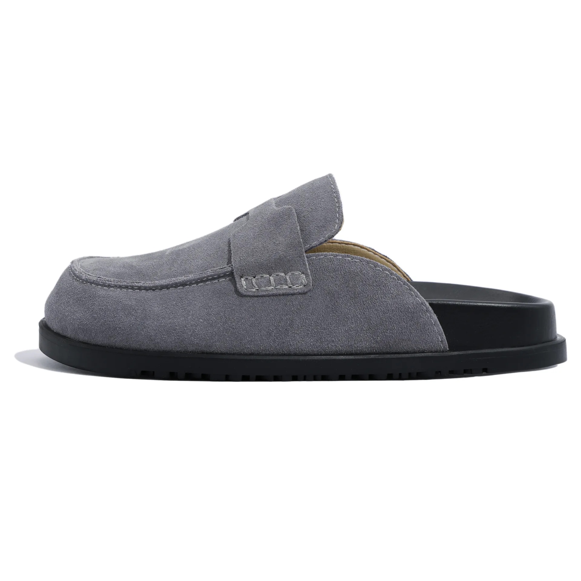 Soft Bottom Genuine Leather Women's Slippers Five Colors Available Bocan Outdoor Wear-Resistant Slip-On Shoes Korean Style