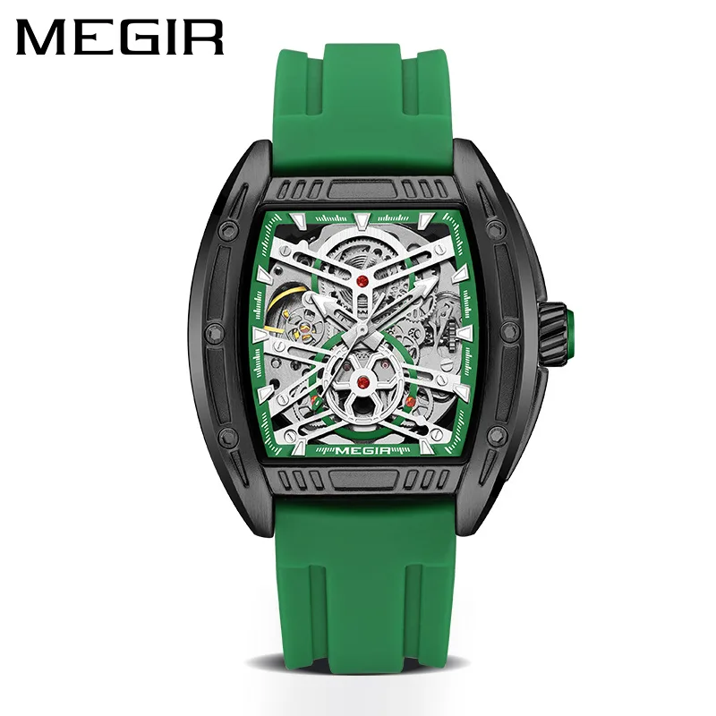 MEGIR 8601 Fashion Men Automatic Mechanical Watches Skeleton Luxury Luminous Waterproof Casual Wristwatches for Man Reloj Hombre