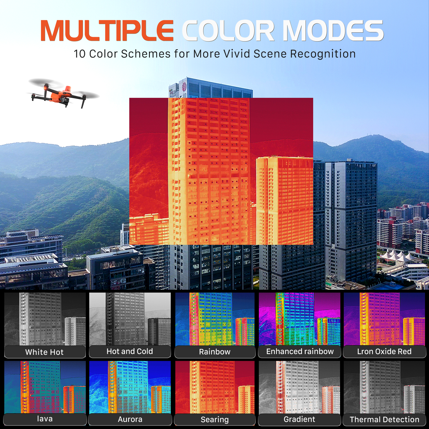 Autel Robotics EVO II Dual 640T RTK V3 Thermal Drone 6K Professional Camera Drone Centimeter-Level Positioning 38Min Flight Time