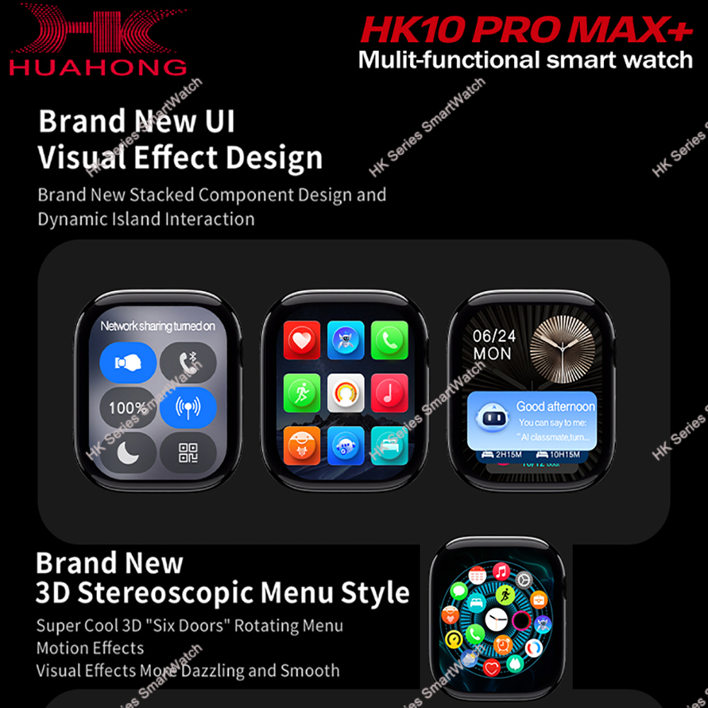 2025 HK10 Pro Max Plus GEN2 SmartWatch Original Series 10 AI ROBOT AMOLED NFC Compass GPS 4GB Local Album Music Network Watch