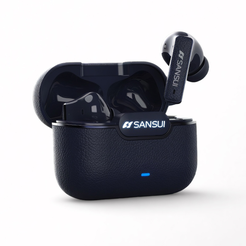 Sansui ANC Bluetooth 5.4 Earphones -52dB Active Noise Canceling Headphones In-Ear Detection TWS Wireless Earbuds Hands Free