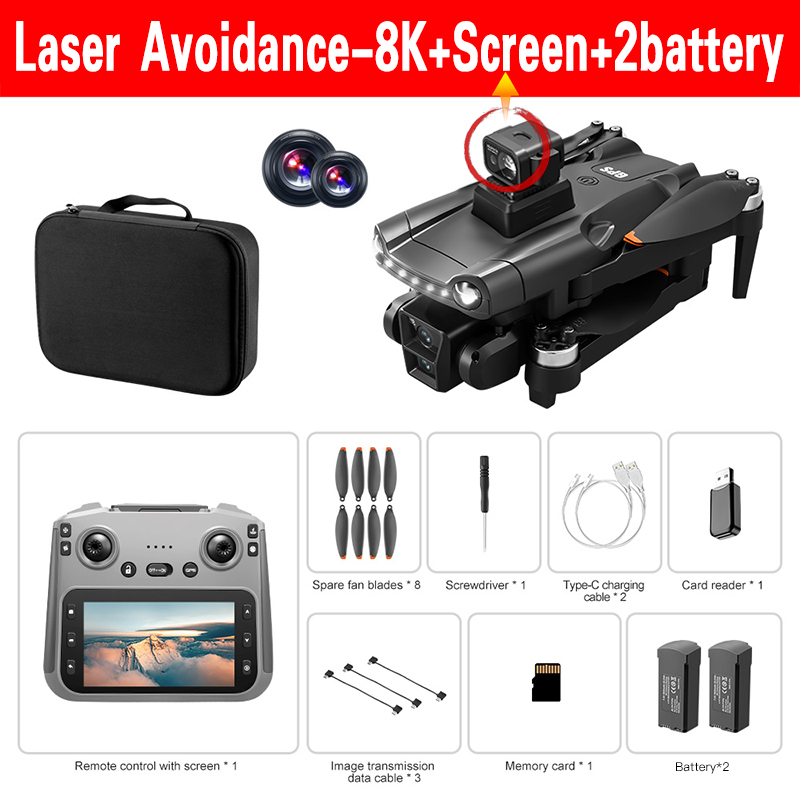 New For Xiaomi V198 GPS MAX Drone with 8k professional HD camera 5G WiFi Brushless laser barrier avoidance Folding quadcopter