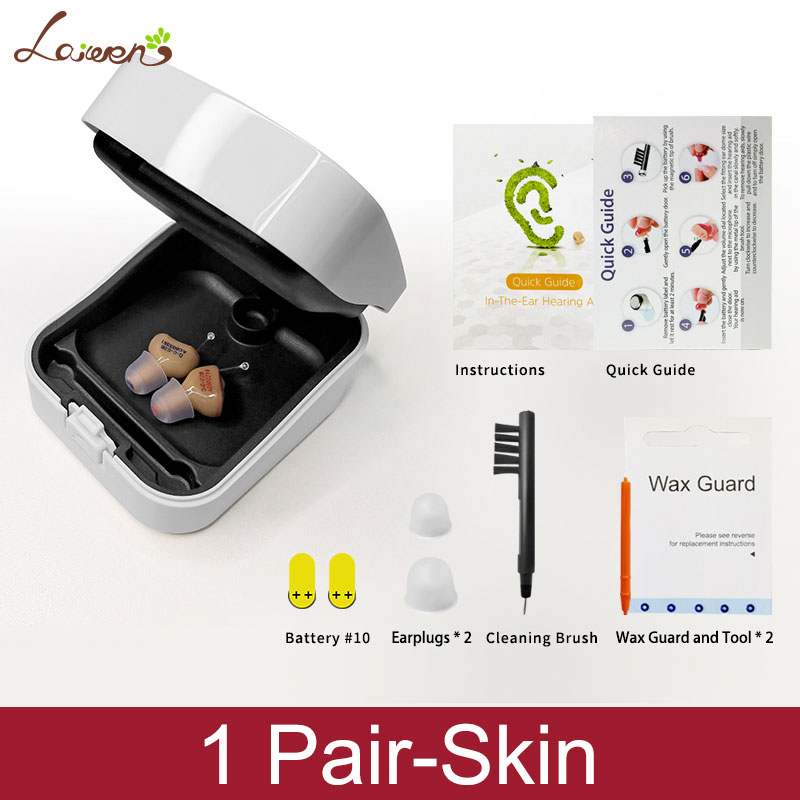 Hearing Aid Invisible Adjustable Wireless Hearing Aids Mini CIC Left/Right Ear Sound Amplifier For Adults Elderly Severe Loss