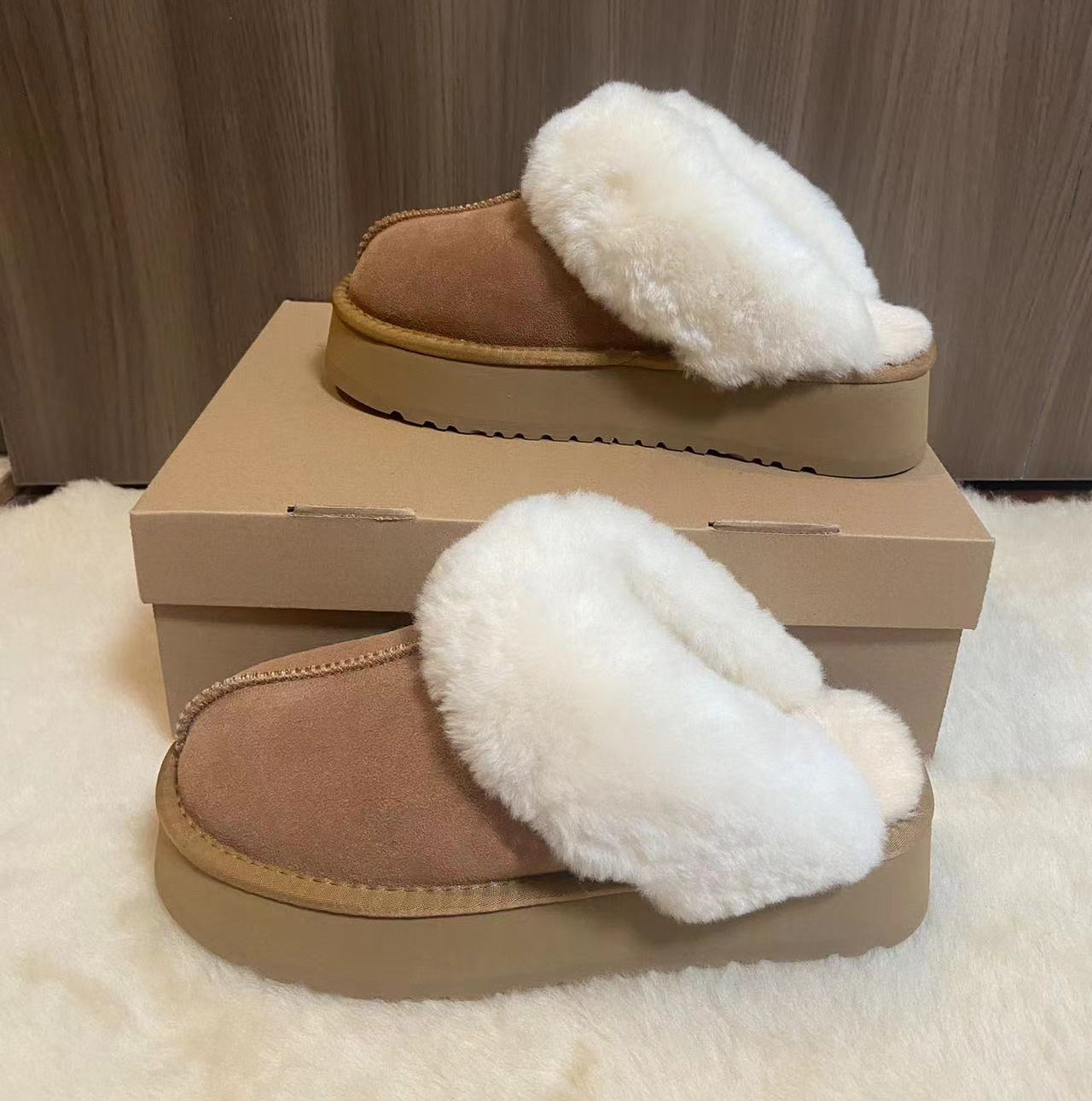 2025 New Australia Winter design mini snow boots Cow Suede Leather Women classic  Brand Ankle boots outdoors comfy sheep fur