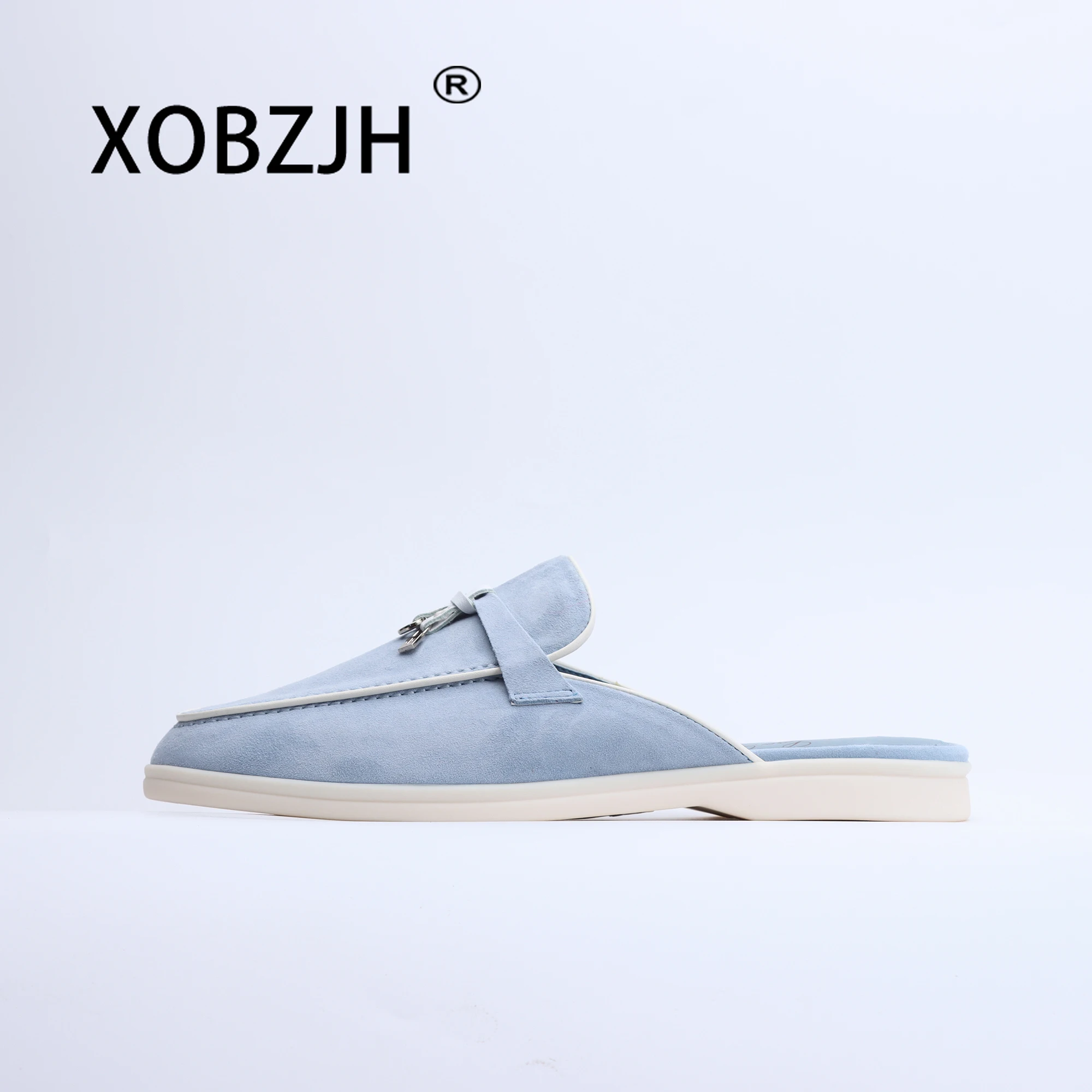 No Logo-Luxury Designer Tassel Suede Leather Loafers for Women 2025 Slip On Slippers Flat Shoes Work Walking Shoes High Quality