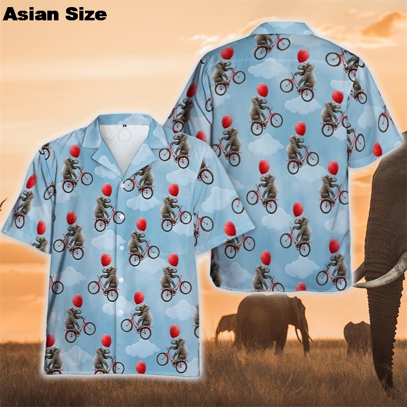 Men's Shirts Thai Elephant Casual 3D Printed Hawaii Shirt Man 2025 Summer Fashion Shirt For Man Daily Short Sleeves Men Clothing
