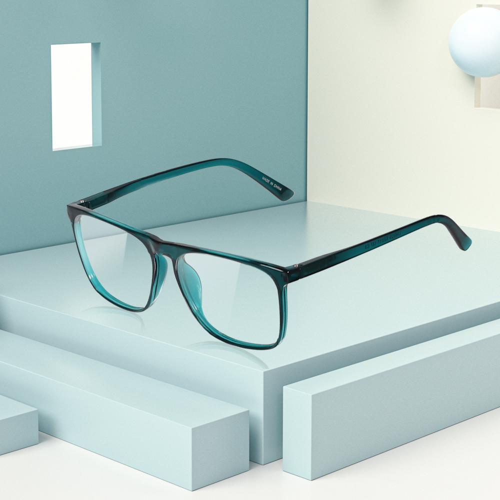 Eyeglasses Reading Glasses Men Large Square Blue Light Blocking Presbyopia Optical Anti Glare Computer Glasses Frame +1.0 To+6.0