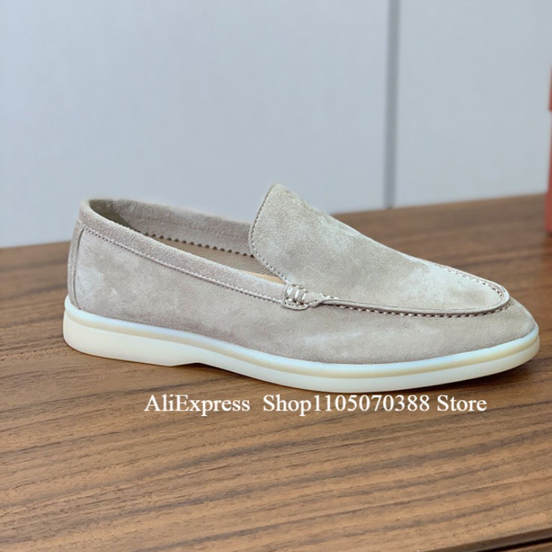 large size 35-51 highquality all Genuine leather walking men's loafers sheepskin Casual comfortable Sheep suede men's shoes