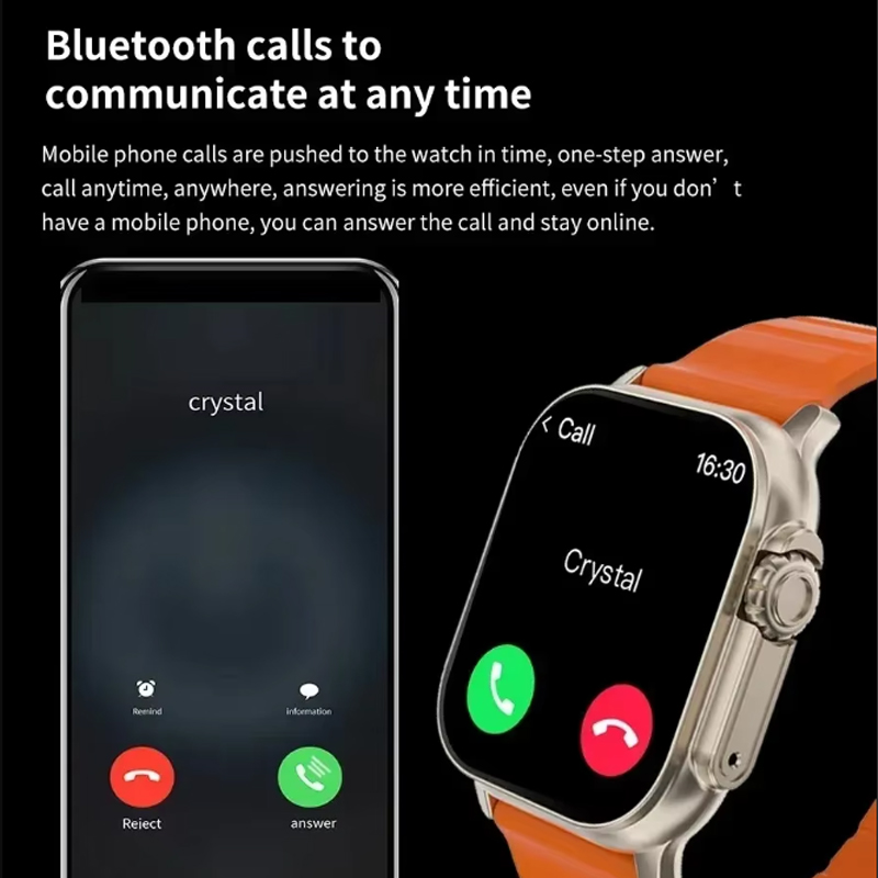 2025 T900 Ultra 2 Smart Watch Men 49mm Series 8 2.3 "AMOLED Screen NFC Compass Waterproof For Apple Watch IWO Ultra 8 Smartwatch