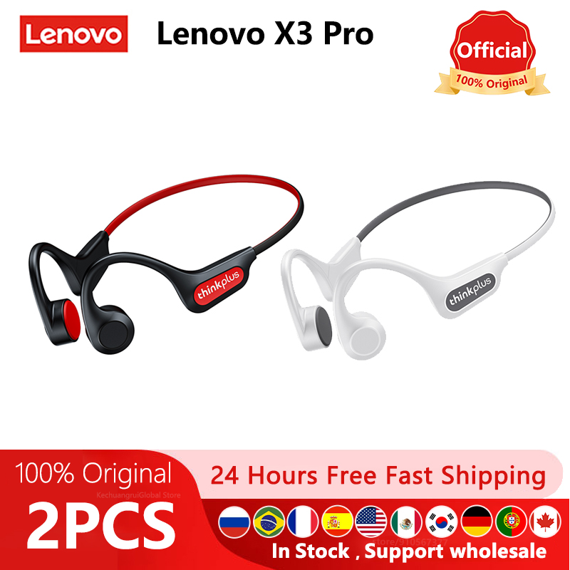 Original Lenovo X3 Pro Bone Conduction Wireless Bluetooth 5.3 Headphone 10pcs / 5pcs / 2pcs Ear Hook Sports Earphones Wholesale