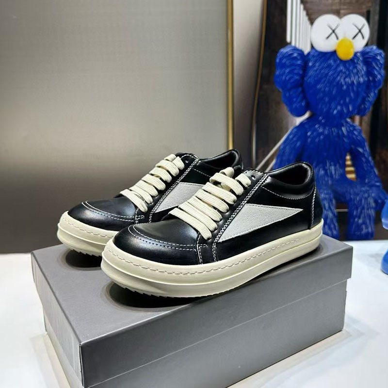 Rric High Quality Female Shoes Casual Sports Trend Thick Sole Couple Canvas Shoes Lace Up Black and White Board Shoes for Women