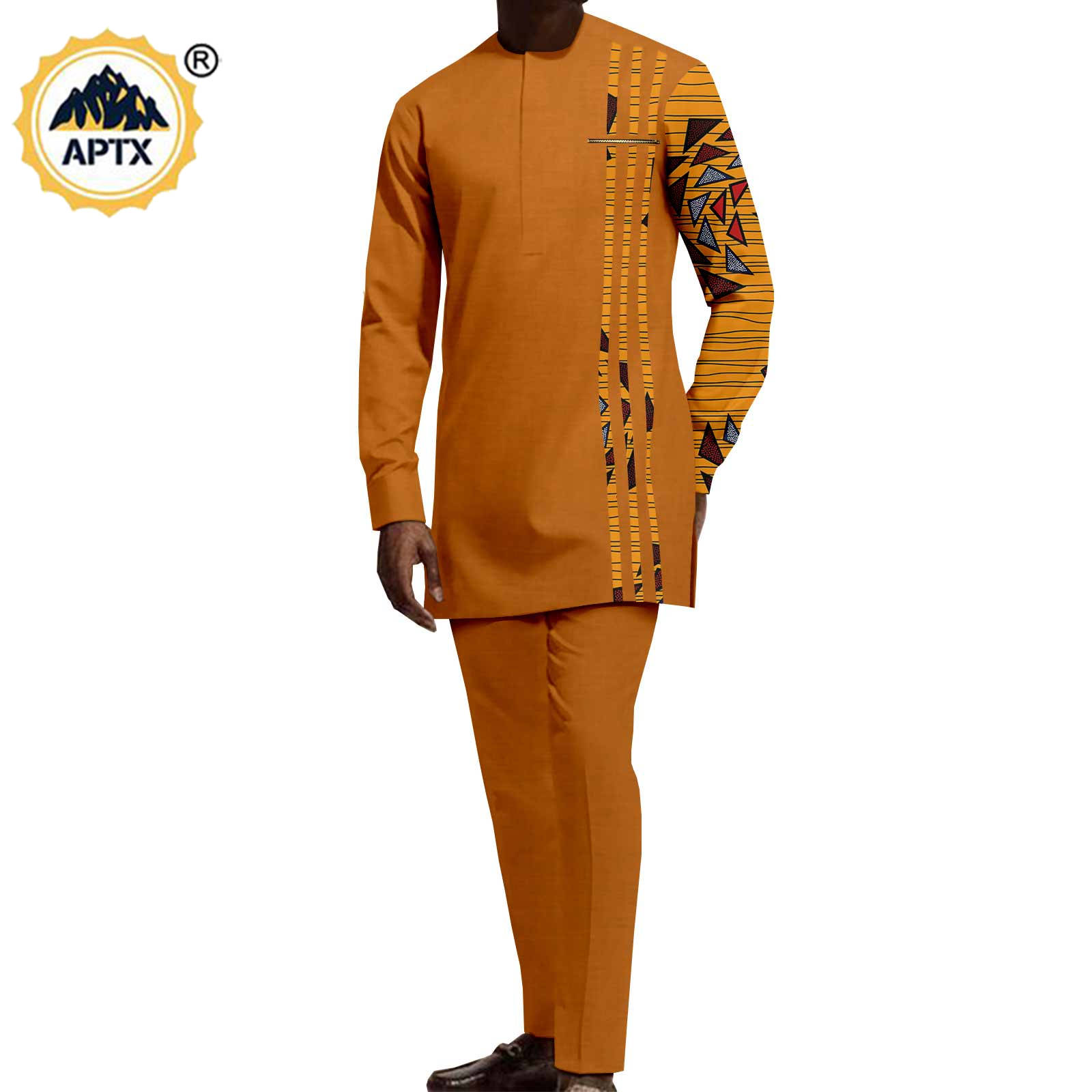 Matching Couple Outfits Men Shirts and Pants Sets Dashiki African Dresses for Women Top and Split Skirts for Wedding Y23C006