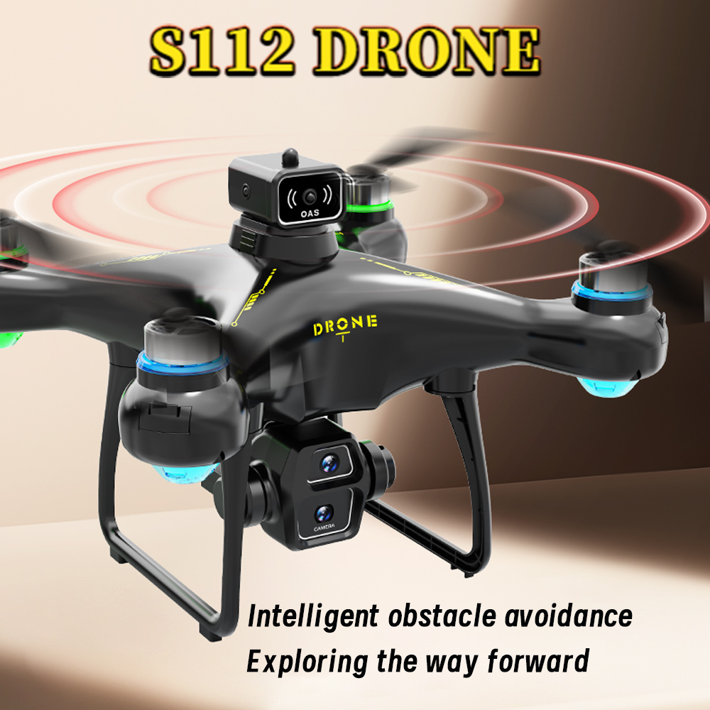 NEW S112 Screen controlled 4G optical flow brushless4 sided obstacle avoidance dron with dual lens WIFI professional aerial came