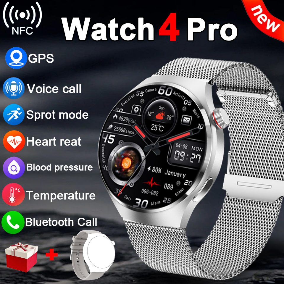 2025New For Huawei Watch4 PRO Smart Watch Men Ms.Watch 4 Pro HD Screen Bluetooth Call NFC GPS Heart rate waterproof SmartWatch