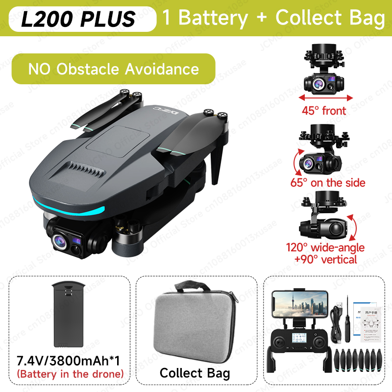 LYZRC L200 Plus Max 4K 3 Axis Camera Gimbal Drone GPS Positioning Brushless Motor 249g Light Weight Drone 360 Avoidance Obstacle