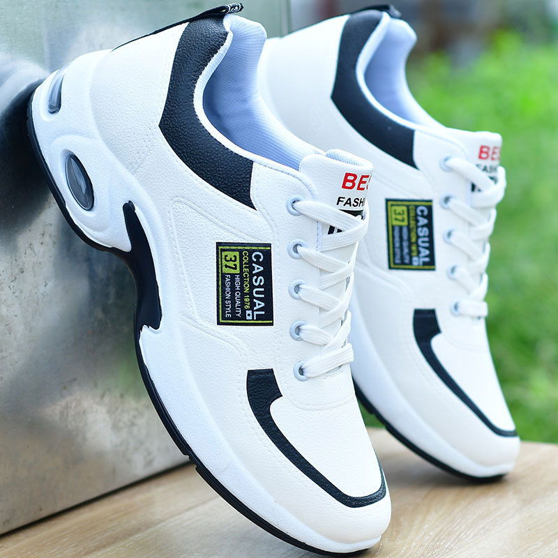 2025 new spring trend sports men's shoes Lace-up thick sole casual breathable fashion shoes Large size Wear skid resistance