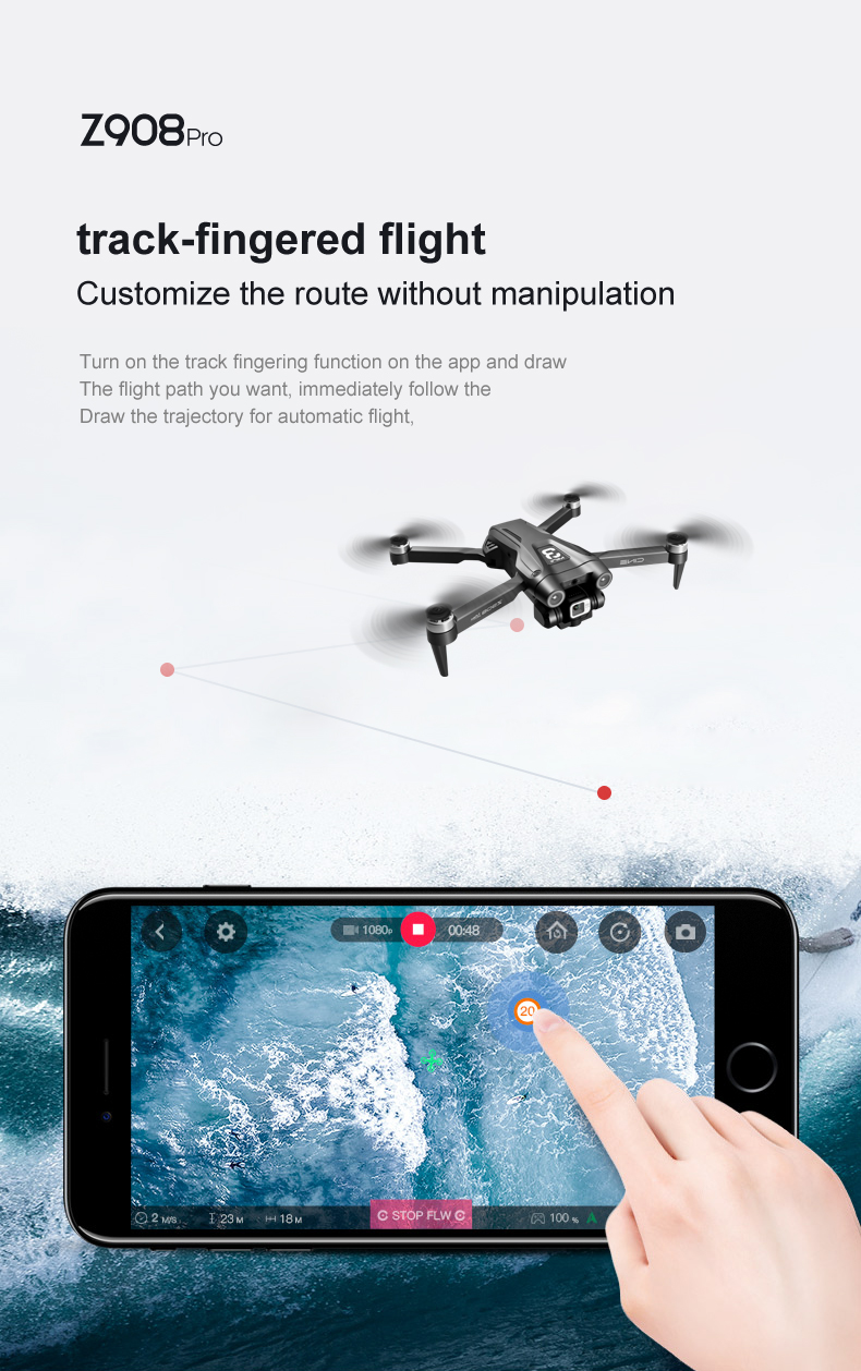 For Xiaomi Z908 Pro/MAX 8K Drone ESC Professional GPS Dron Optical Flow Localization 3sided Obstacle Avoidance Quadcopter Toys
