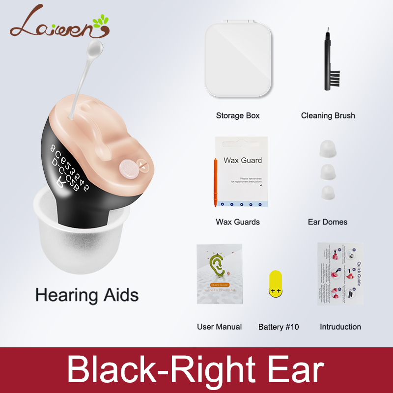 Hearing Aid Invisible Adjustable Wireless Hearing Aids Mini CIC Left/Right Ear Sound Amplifier For Adults Elderly Severe Loss