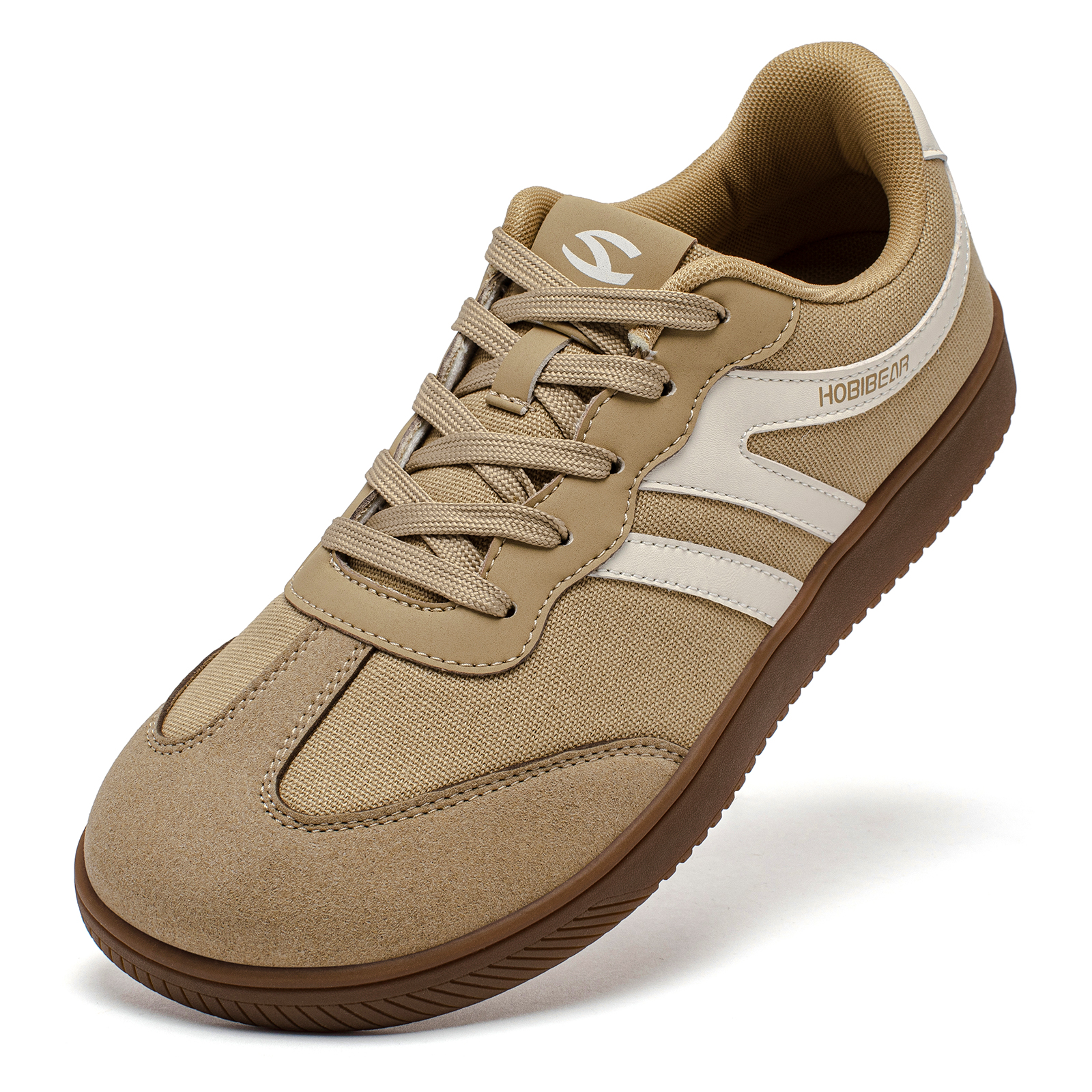 HOBIBEAR Wide Toe Barefoot Shoes Mens Womens Minimalist Fabric Sneaker Lace Up Casual Walking Shoes