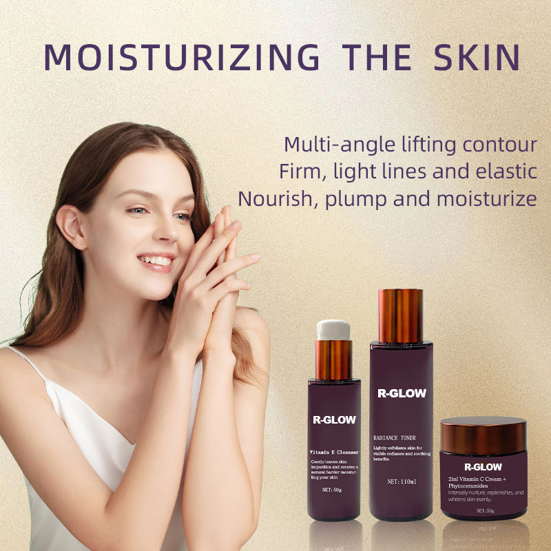 Sensitive Skin Care Set Hypoallergenic Natural Skincare Bundle with Whitening & Nourishing Moisturizing Formulas