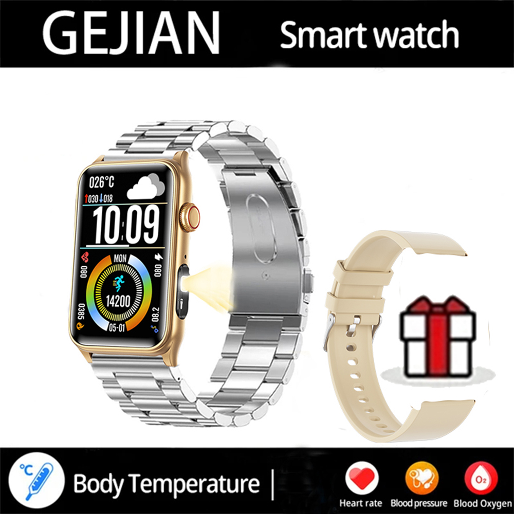 2025 New Smart Watch Men LED Bluetooth Call Sports Men's Smartwatch Heart Rate Health Temperature Monitoring Women Smart Watches