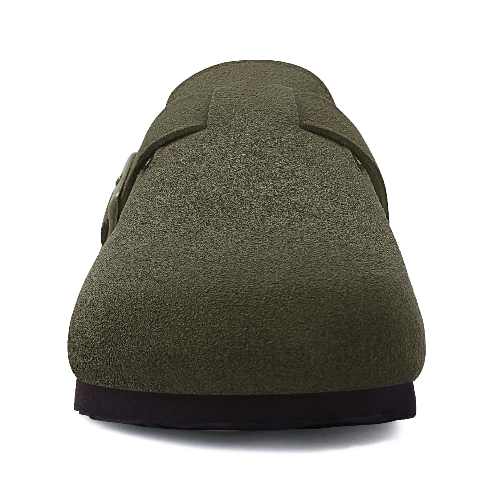 Crestar Women Genuine Suede Clogs Fashion Cow Leather Slippers New Color Soft Cork Footbed Mules Potato Shoes with Arch Support