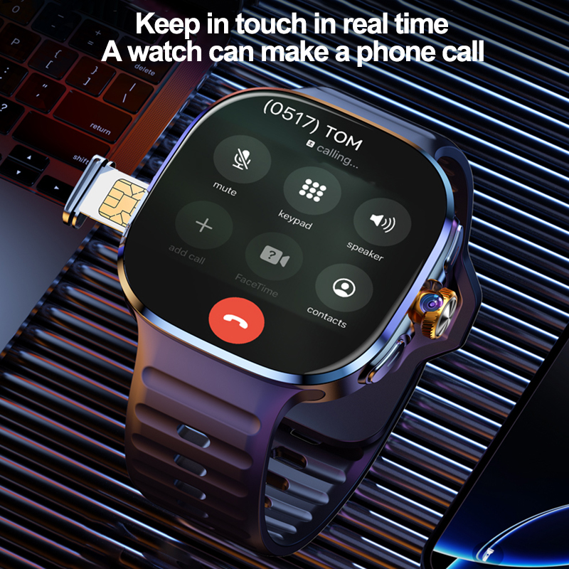 5G/4G Android 9.0 Smart Watch 2.40 inch 720*720 AMOLED HD 900W Camera Call 8GB+128GB RAM 2100mAh GPS WIFI Google APPS Smartwatch