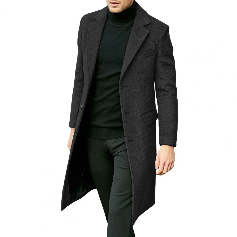 Men's Trench Coat Stylish Customized Notched Lapel Modern Single Breasted Banquet Business Prom Evening Party Casual Men's Coats