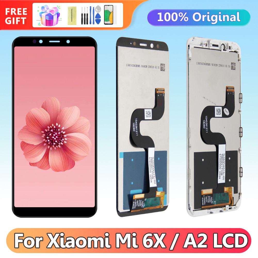 5.99'' Original Display Screen for Xiaomi Mi 6X M1804D2SG Lcd Display Digital Touch Screen with Frame for Mi A2 Replacement