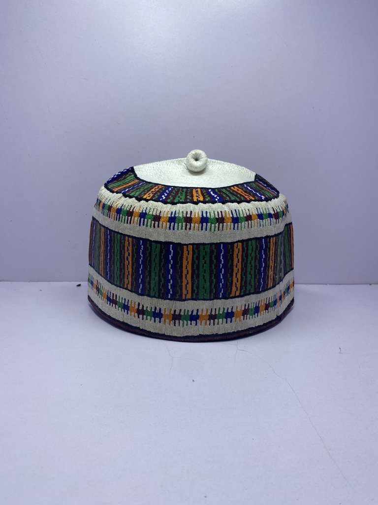 Green Rawaram – Hausa/Fulani Cap, Kufi, Handwoven Cap, Zawa