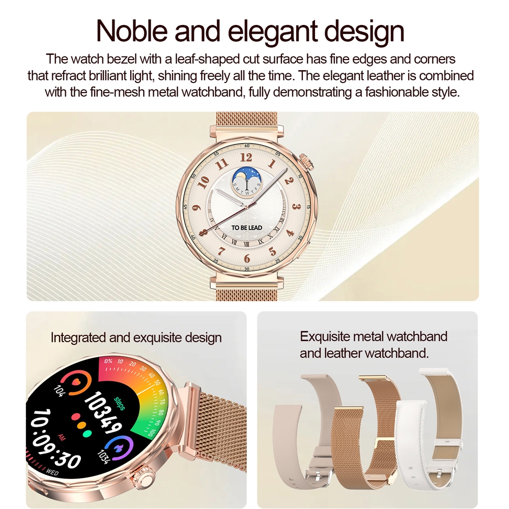 2025 New GPS Tracking Smartwatch Women AMOLED HD Screen Heart Rate Bluetooth Call IP68 Waterproof Smart Watch Android IOS