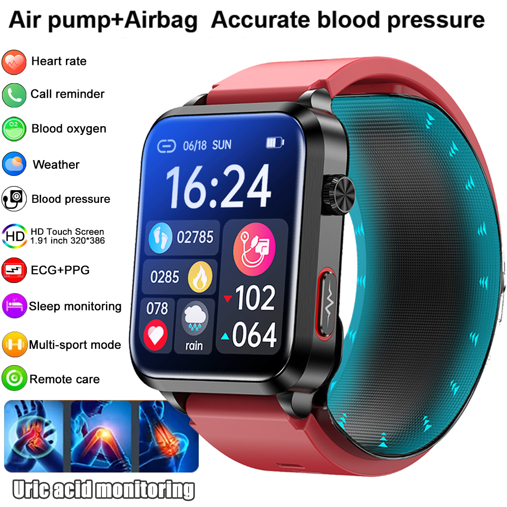 For huawei 2025 New Smart Watch air Pump ECG True Accurately Blood Pressure Airbag health watch Uric Acid Blood Lipids watch men