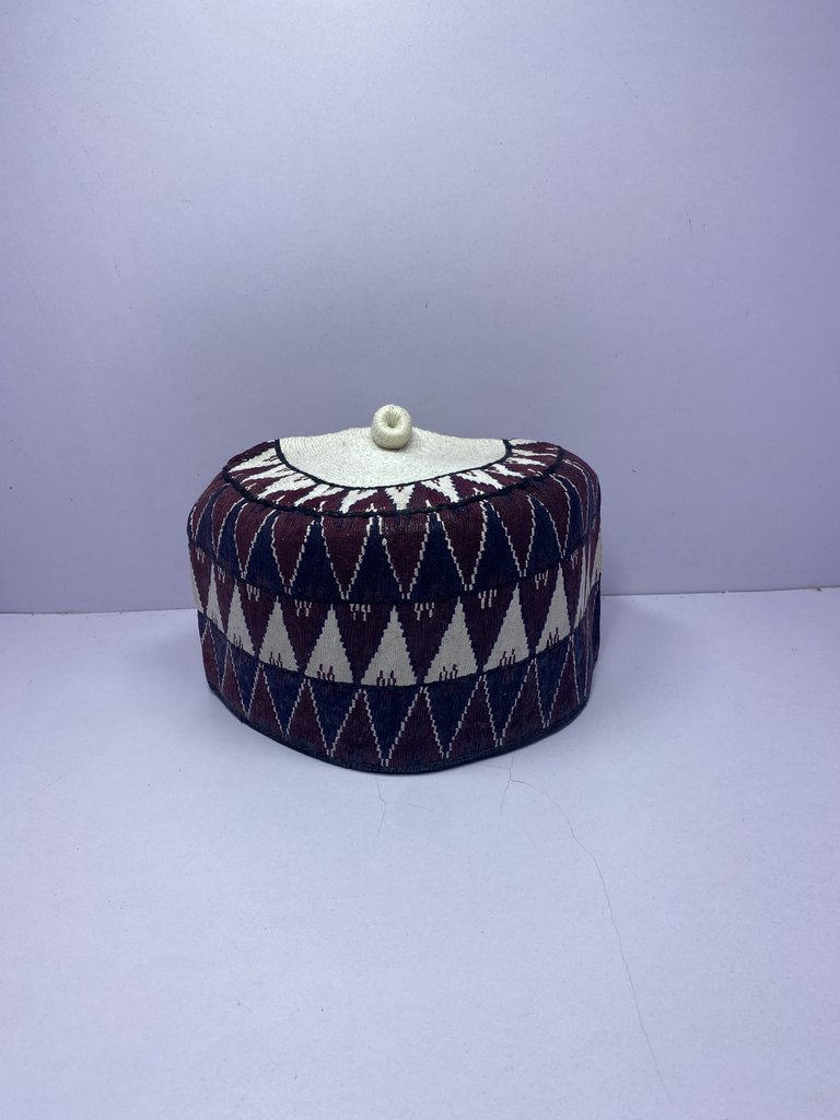 Rawaram Brown – Hausa/Fulani Cap, Kufi, Handwoven Cap, Zawa