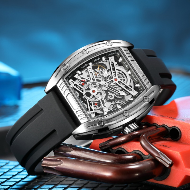 MEGIR 8601 Fashion Men Automatic Mechanical Watches Skeleton Luxury Luminous Waterproof Casual Wristwatches for Man reloj hombre