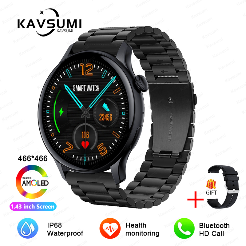 2025 NFC Smart Watch Amoled HD GPS Track Sports Heart Rate Bluetooth Call Waterproof Ladies Women Smartwatch For Huawei Xiaomi