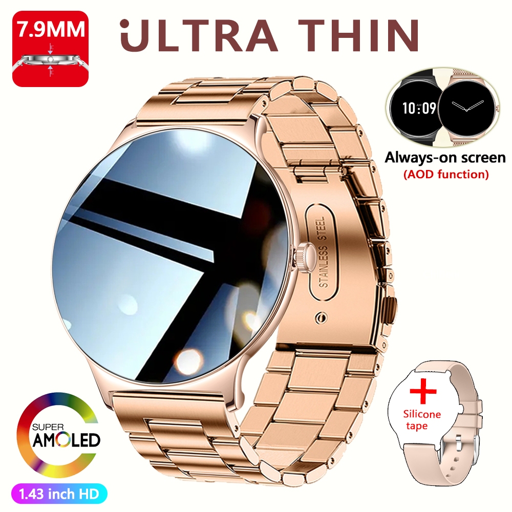 For Huawei Xiaomi New Ultra Thin Smart Watch Women Screen Always Display Time Sports Bracelet Bluetooth Call Fashion Smartwatch