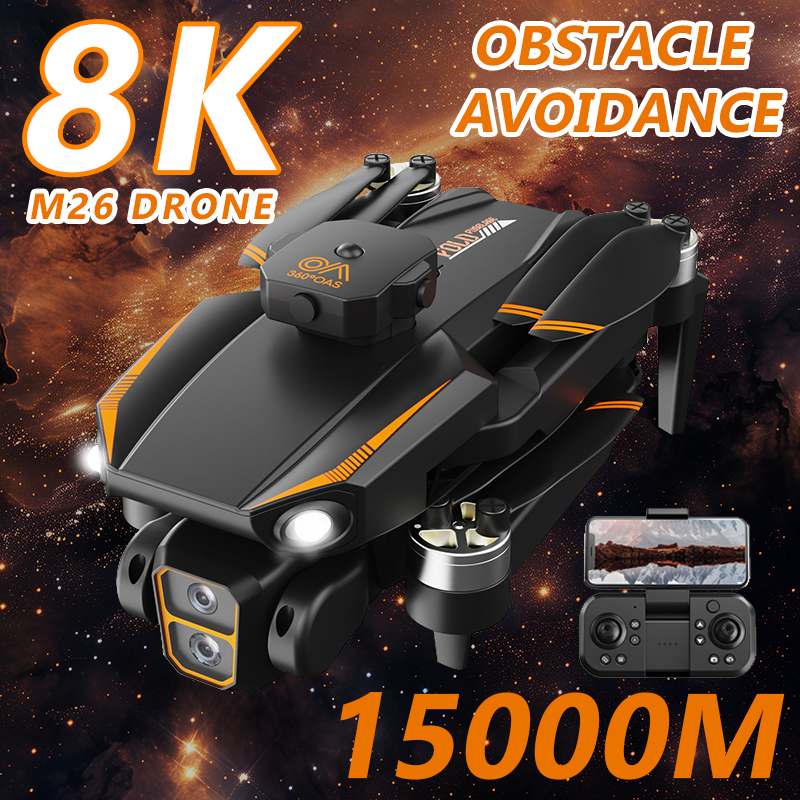 KBDFA S26 Drone GPS 8K Dual Camera Brushless Aerial Photography Obstacle Avoidance Quadcopter Optical Flow Positioning RC 10000M