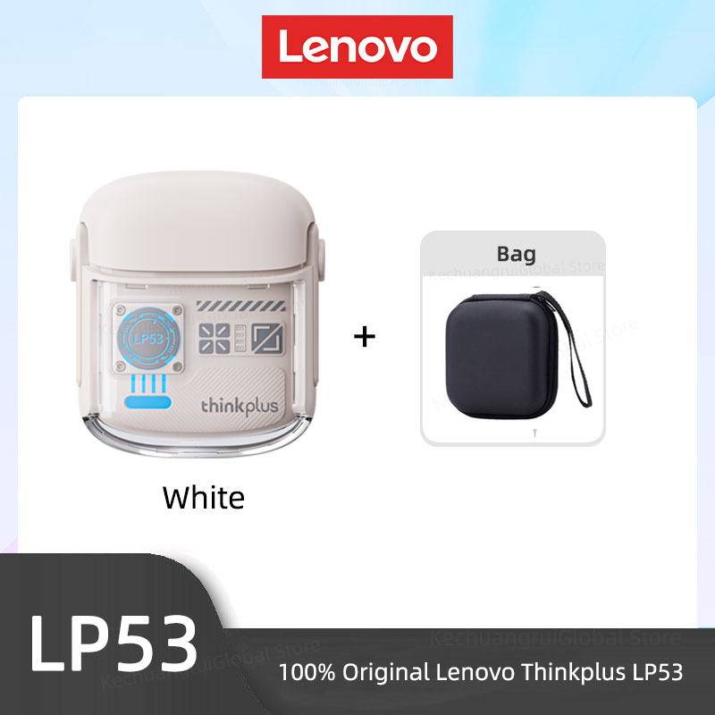 Lenovo LP53 Wireless Bluetooth 5.4 Earphones Mechanical Design Gamer Headset TWS Noise Reduction Sports Earbuds Long Standby New