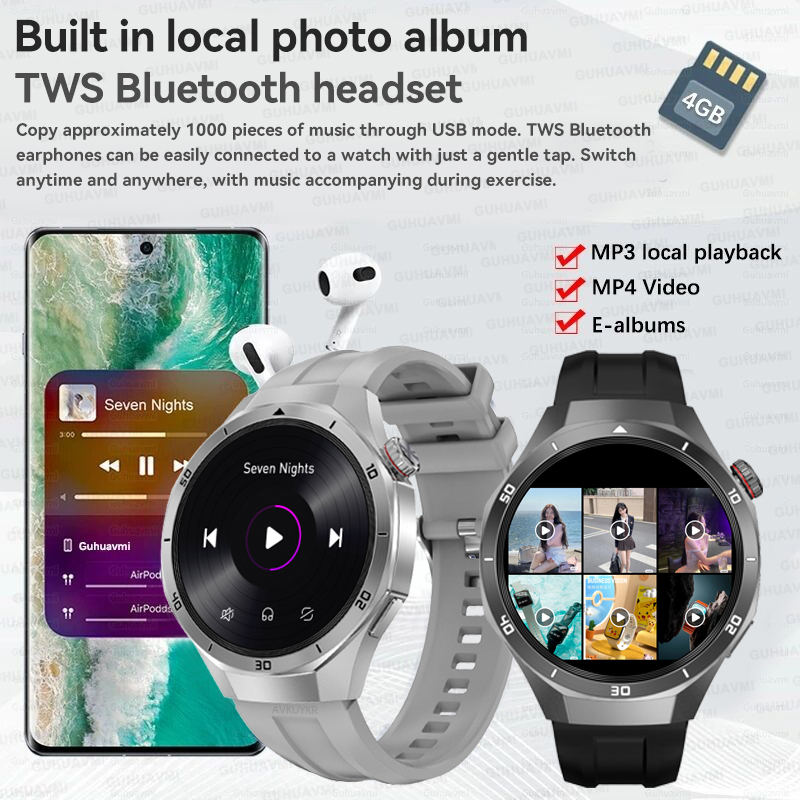 2025New For HUAWEI Upgraded Ultra Big 4GB Memory Smart Watch Men GPS Map MP3/MP4 Player Bluetooth Call Sports Fashion Smartwatch