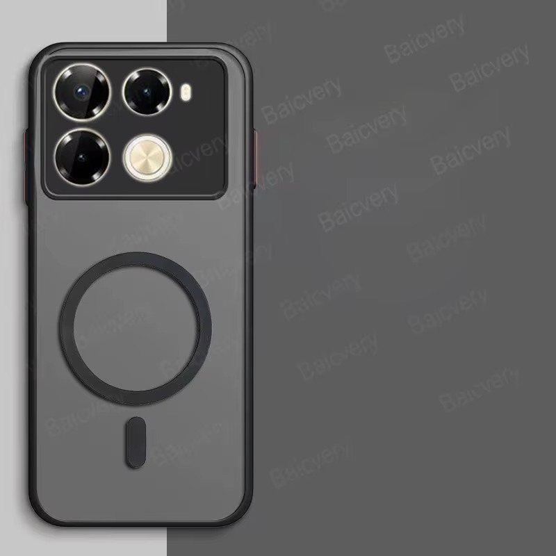 Phone Case For infinix Note 40 Pro Plus 5G Note4G X6851 X6852 X6853 Magnetic Transparent Matte TPU Wireless Charging Cover