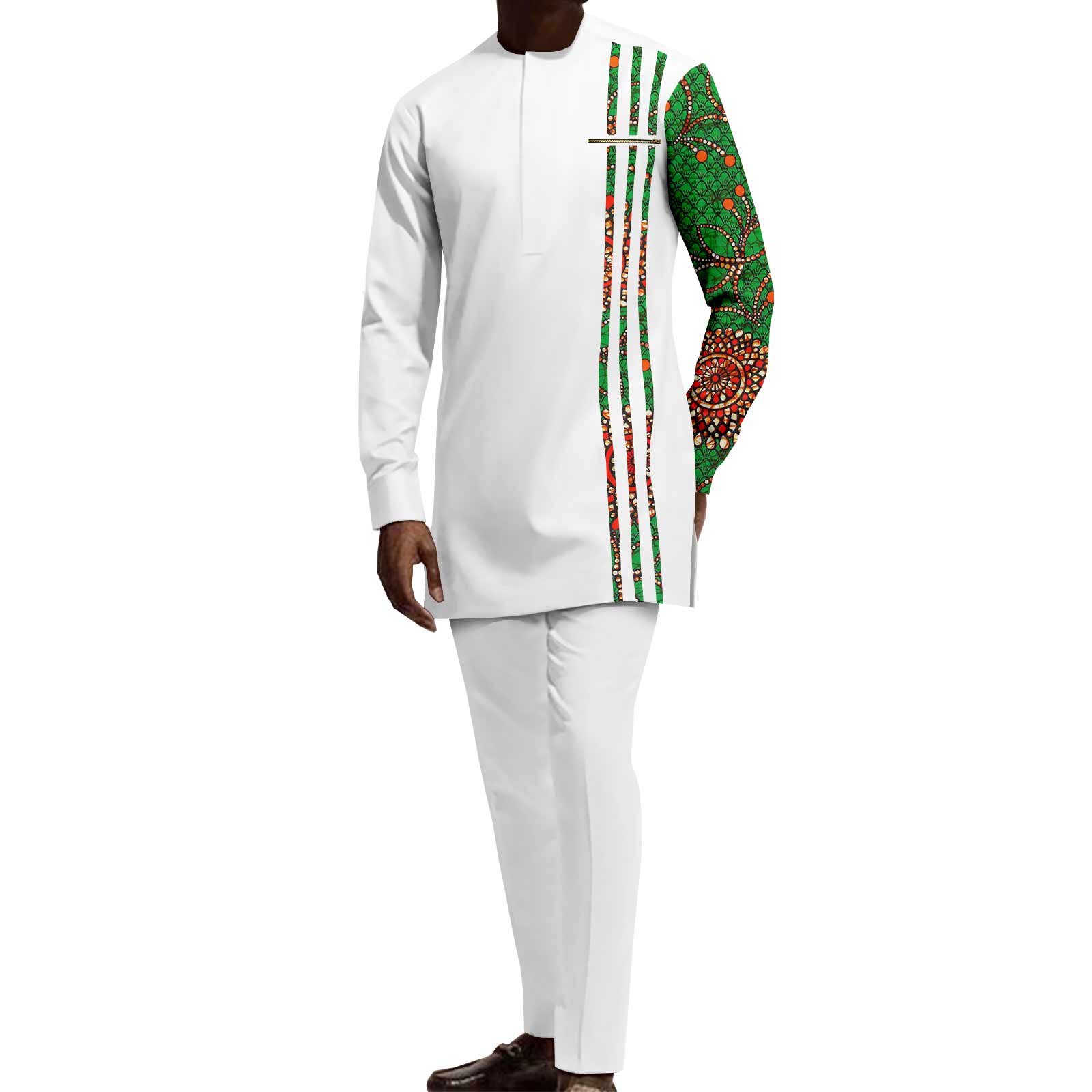 Matching Couple Outfits Men Shirts and Pants Sets Dashiki African Dresses for Women Top and Split Skirts for Wedding Y23C006