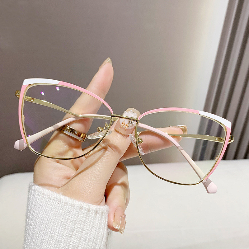 R57481 Fashoin Metal Cat Eye Reading Glasses Women Popular Optical Presbyopia Eyeglasses Diopter +50+100+150+200+250+300+350