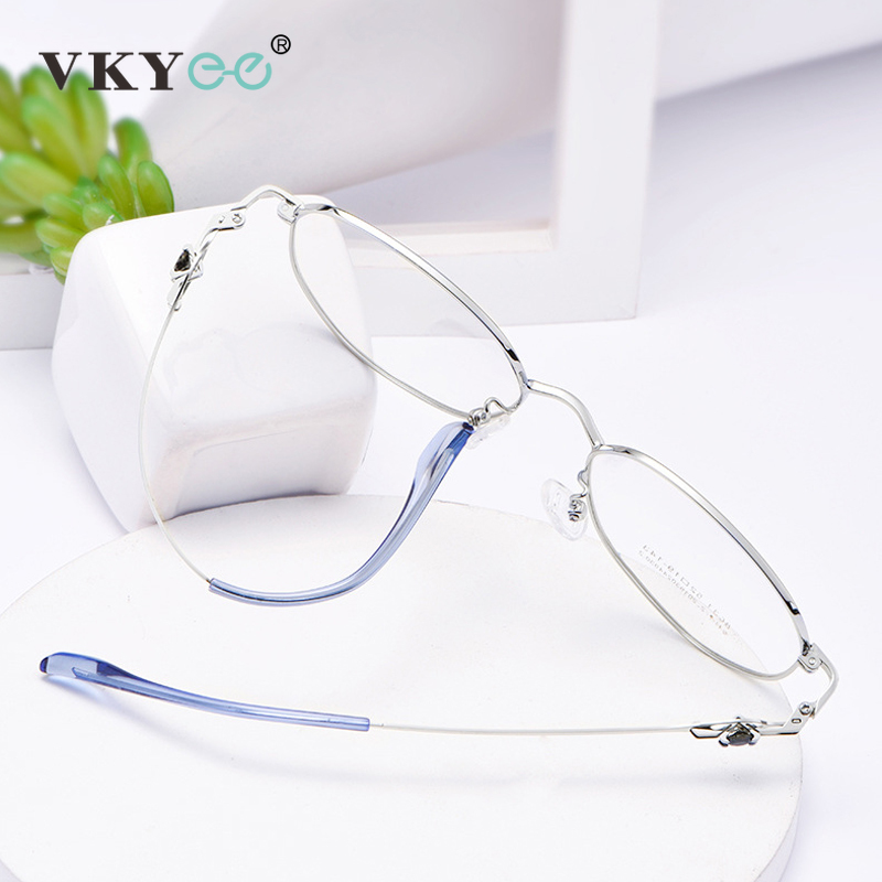 VICKY Simple Fashion Geometric Oval Design Men Women Anti-blue Light Reading Glasses Can Be Customized Prescription 9603
